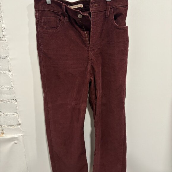 Levi's Ribcage Straight Ankle Corduroy Crop Size 26 - Picture 2 of 4